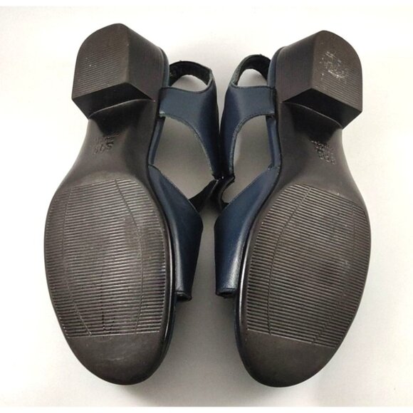 SAS Suntimer Women's Size 9.5M Navy Block Heel Sandals W/ Adjustable Strap - Picture 7 of 8